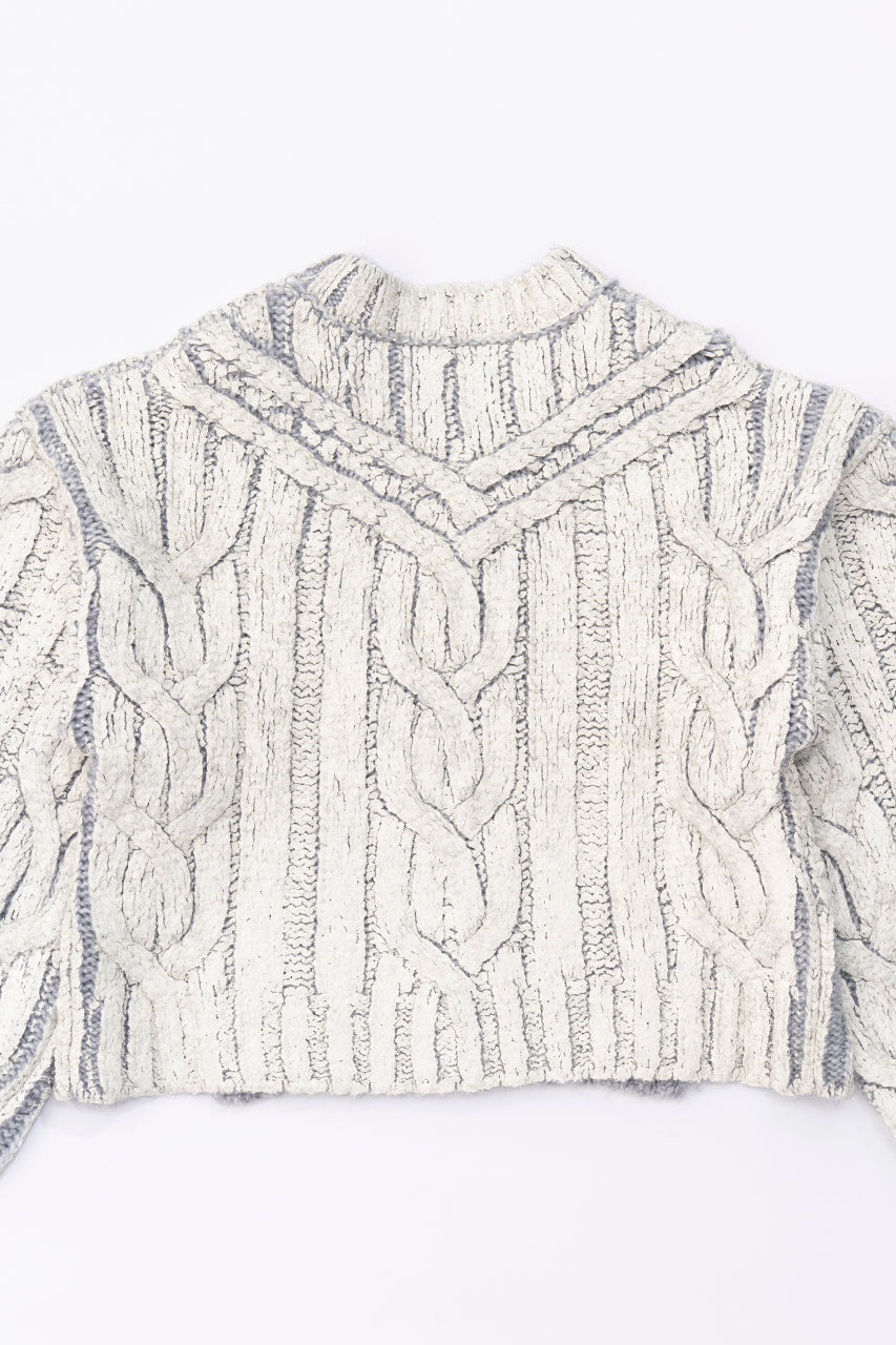 Cable Painted Knit Pullover - SALE