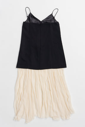 Contrast Fabric Cami Dress - 26SUMMER