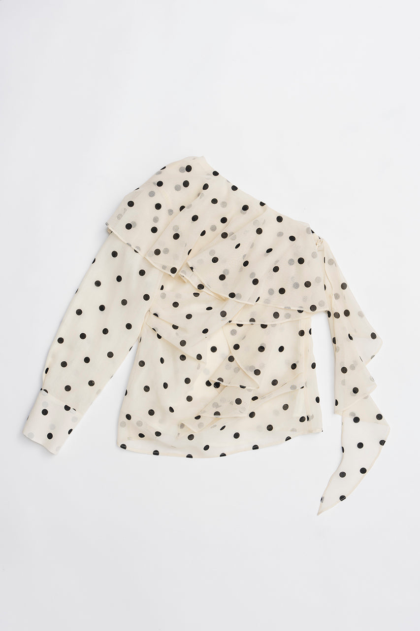 One-Shoulder Ruffled Top - 2026 SPRING