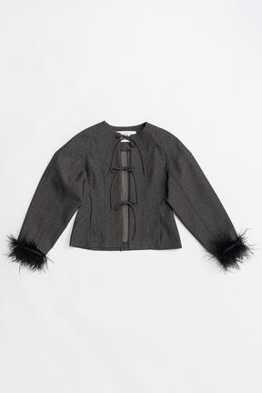 Feather Trim Jacket - 2026 SPRING