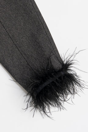 Feather Trim Jacket - 2026 SPRING