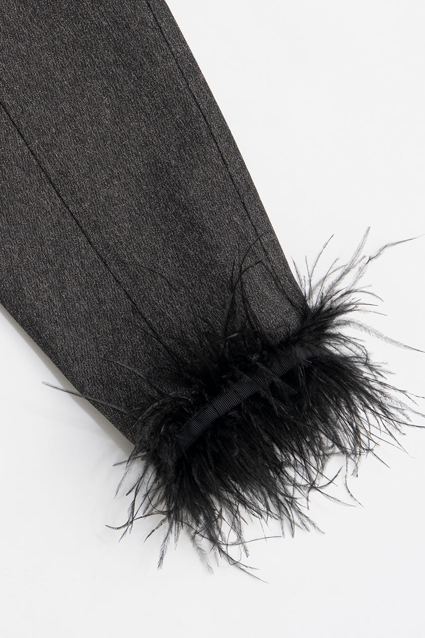 Feather Trim Jacket - 2026 SPRING
