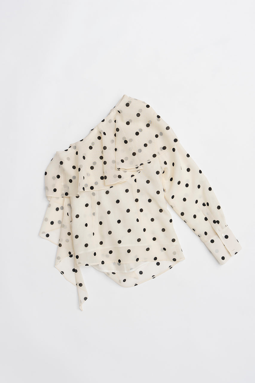 One-Shoulder Ruffled Top - 2026 SPRING