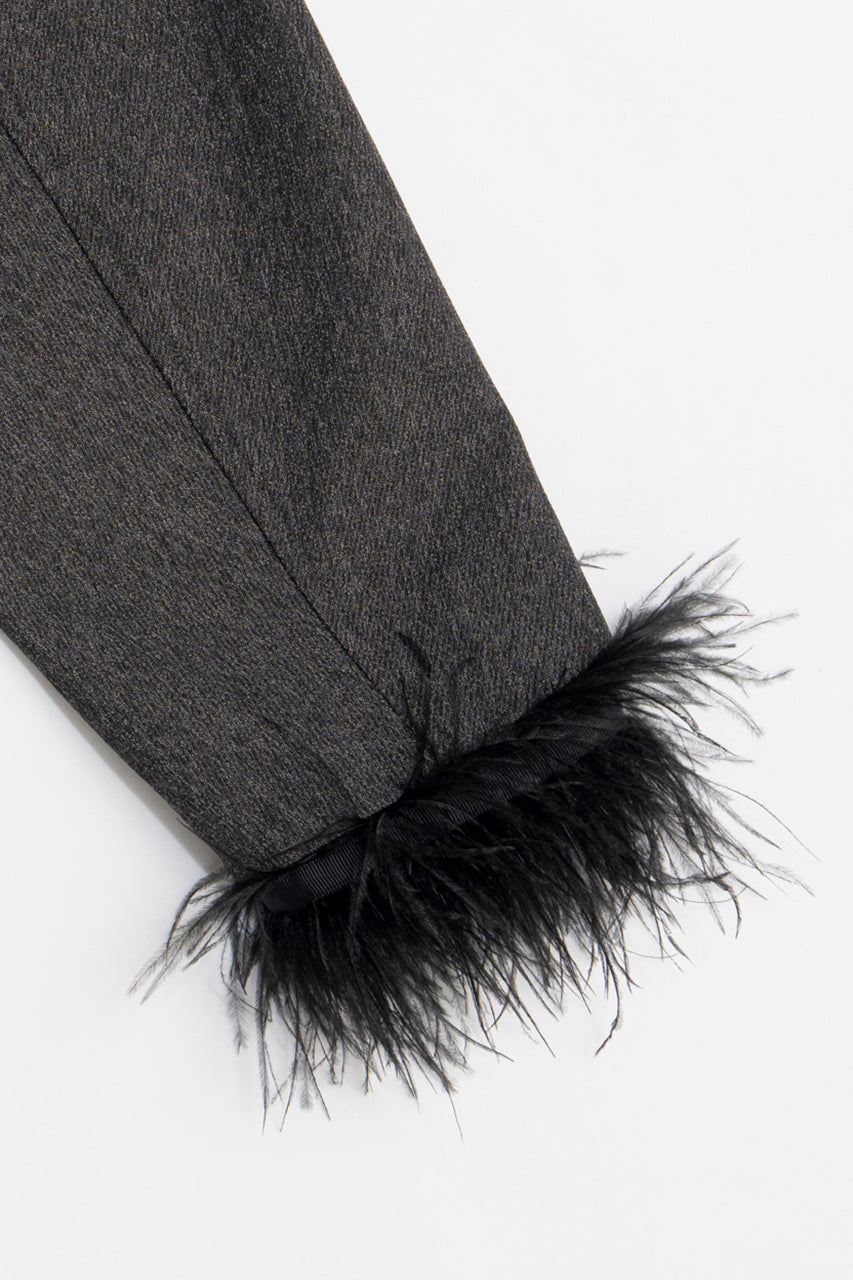 Feather Trim Jacket - 2026 SPRING