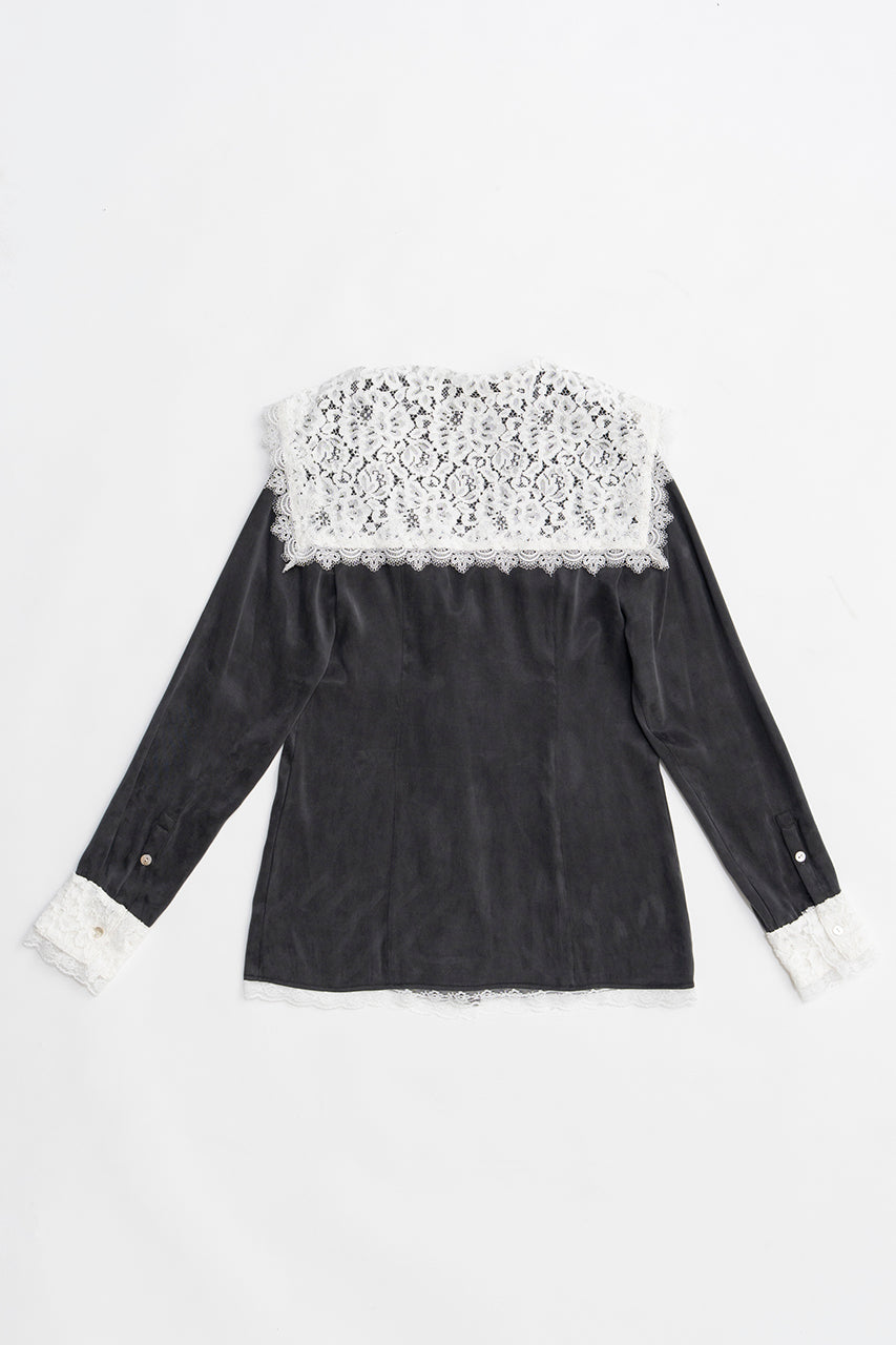 Lace Collar Shirt - 2026 SPRING