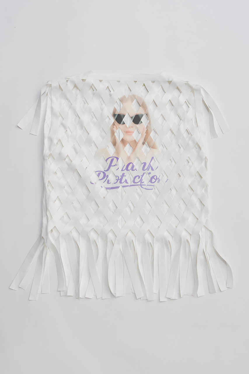 Woven Grid "aesthetic" Top - 2026 SPRING