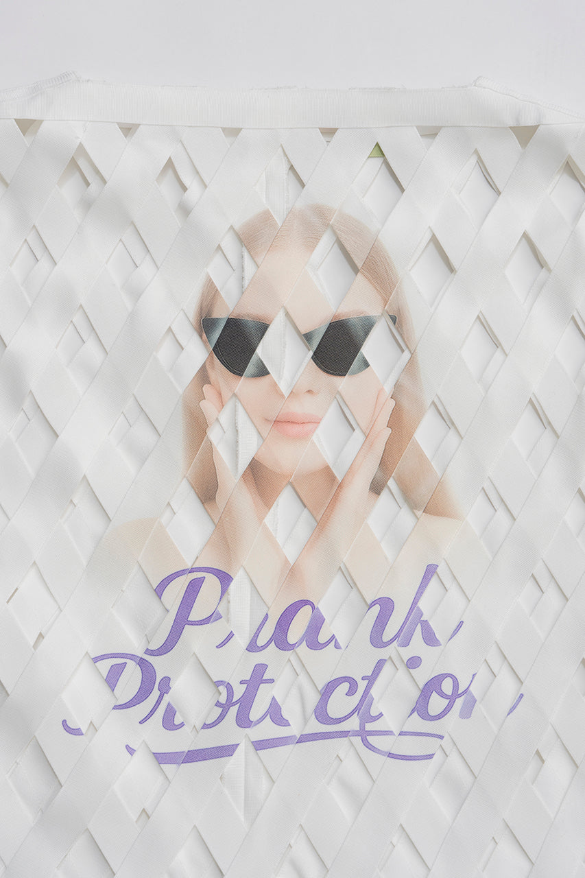 Woven Grid "aesthetic" Top - 2026 SPRING