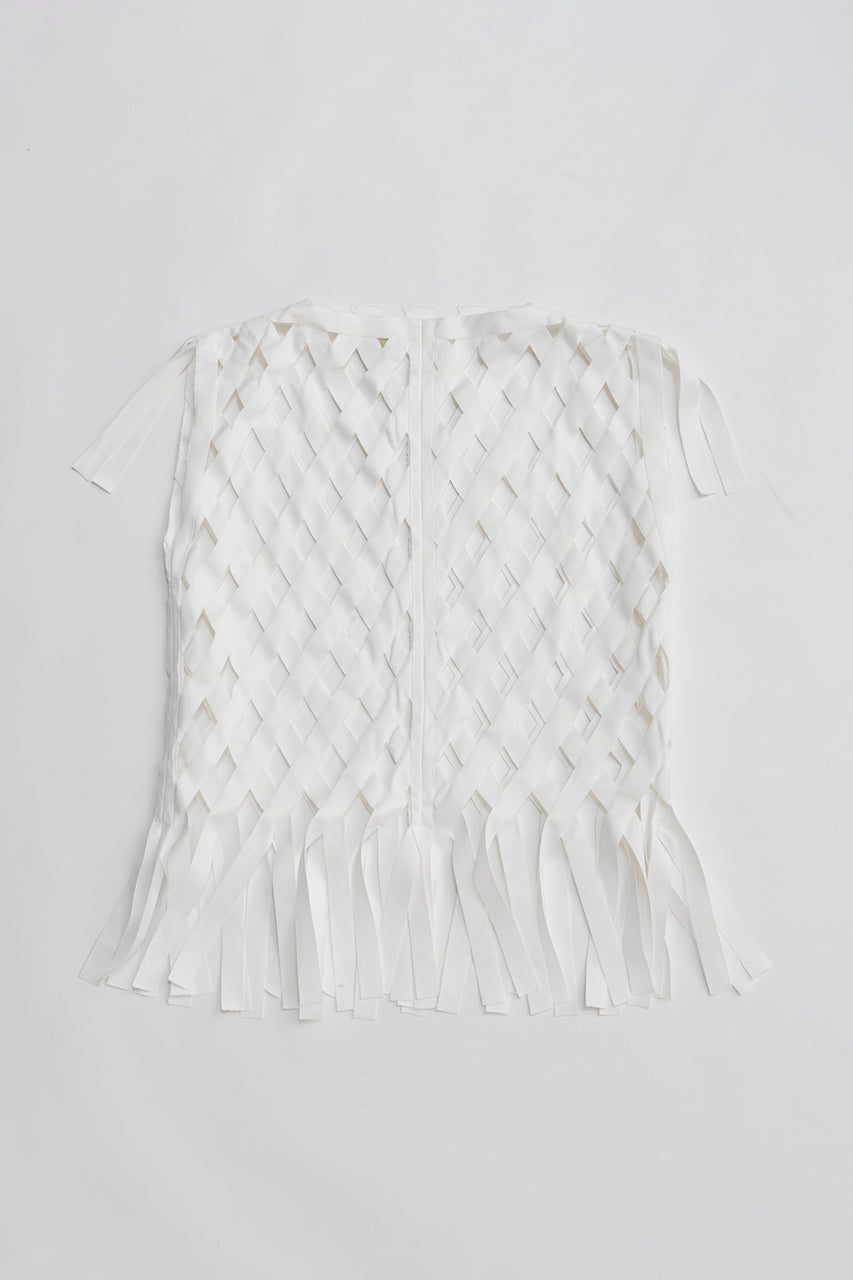 Woven Grid "aesthetic" Top - 2026 SPRING