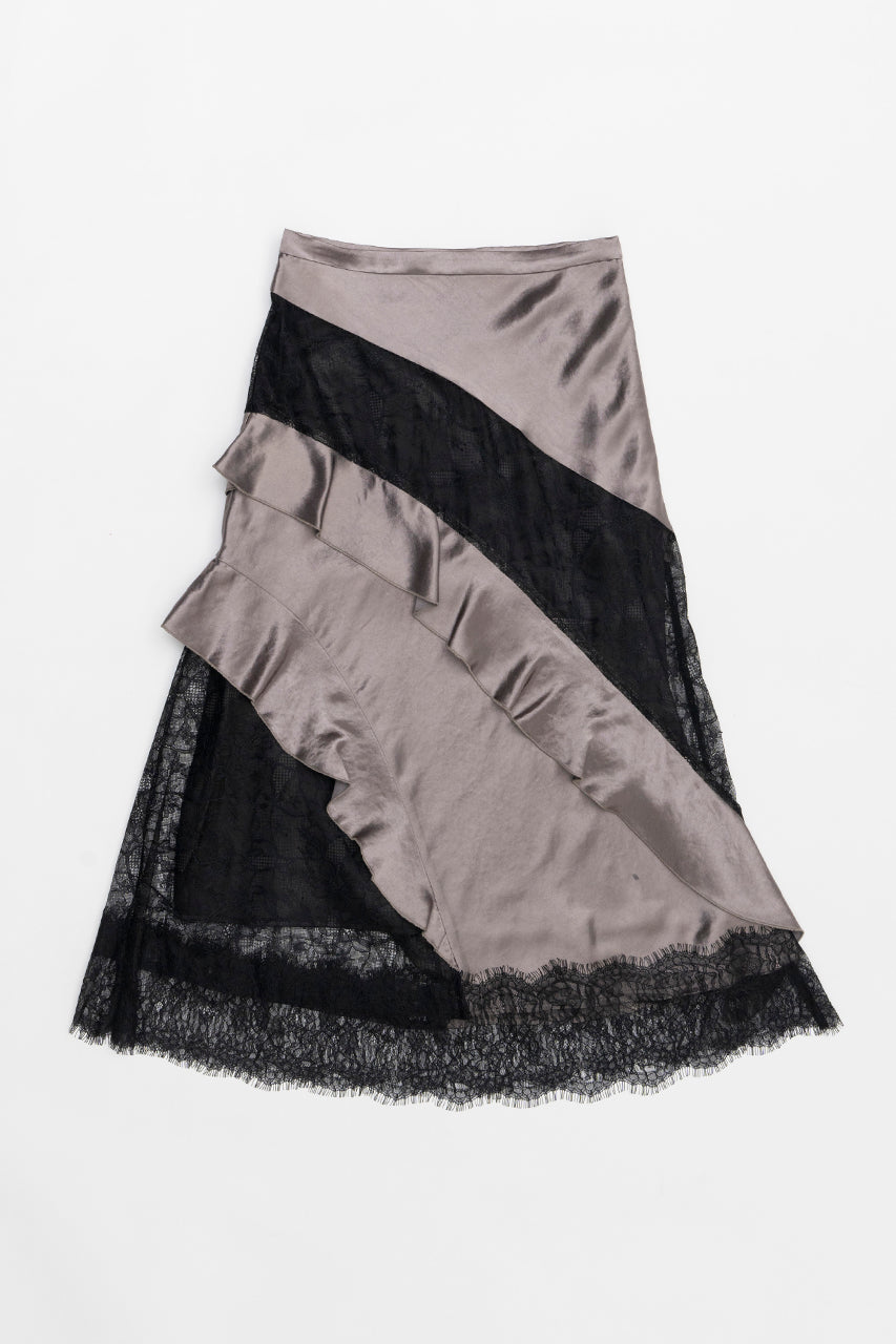 【SALE】Satin Ruffle Skirt