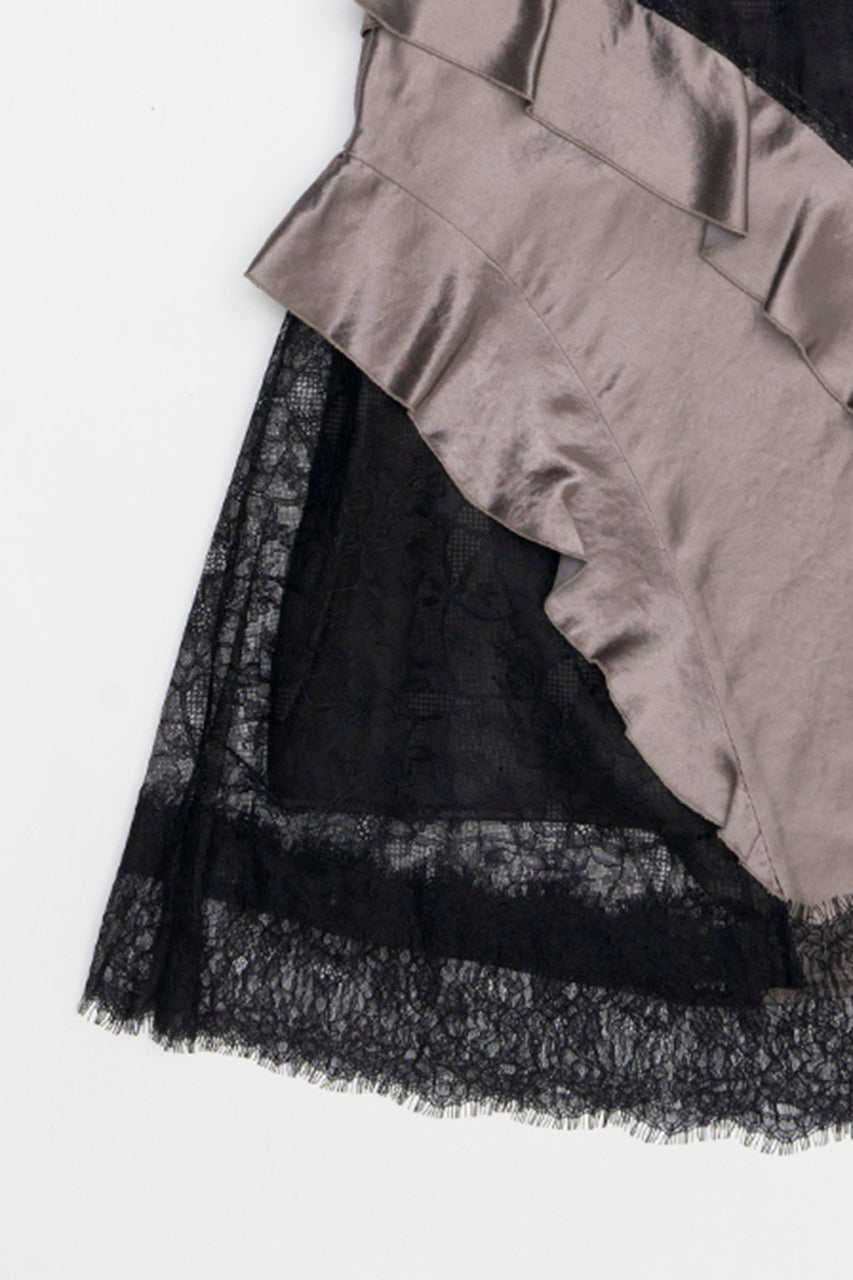 [SALE] Satin Ruffle Skirt