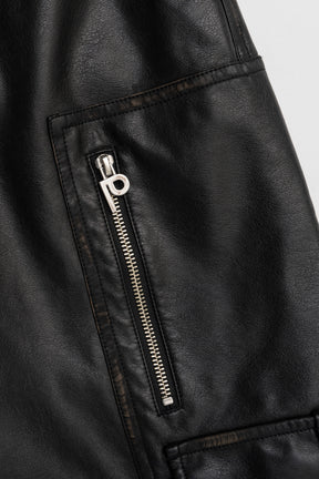 【25 SPRING PRE ORDER】Leather Cargo Shorts