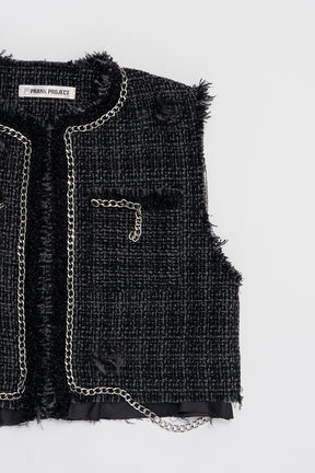 【PRE ORDER】Cropped Tweed Vest