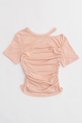 [24SUMMER PRE ORDER] Soft Voile Teleco Gathered T-shirt