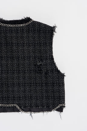 【PRE ORDER】Cropped Tweed Vest