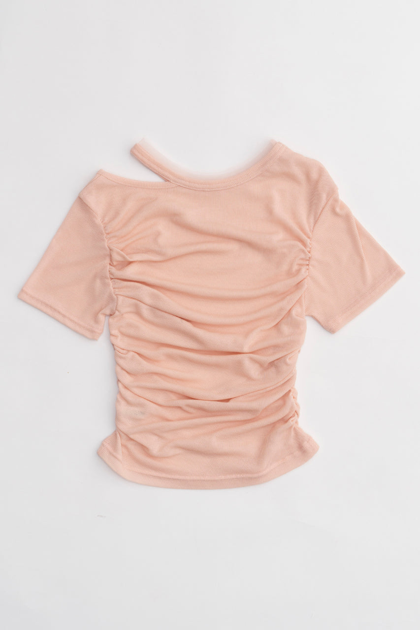 [24SUMMER PRE ORDER] Soft Voile Teleco Gathered T-shirt