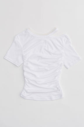 [24SUMMER PRE ORDER] Soft Voile Teleco Gathered T-shirt