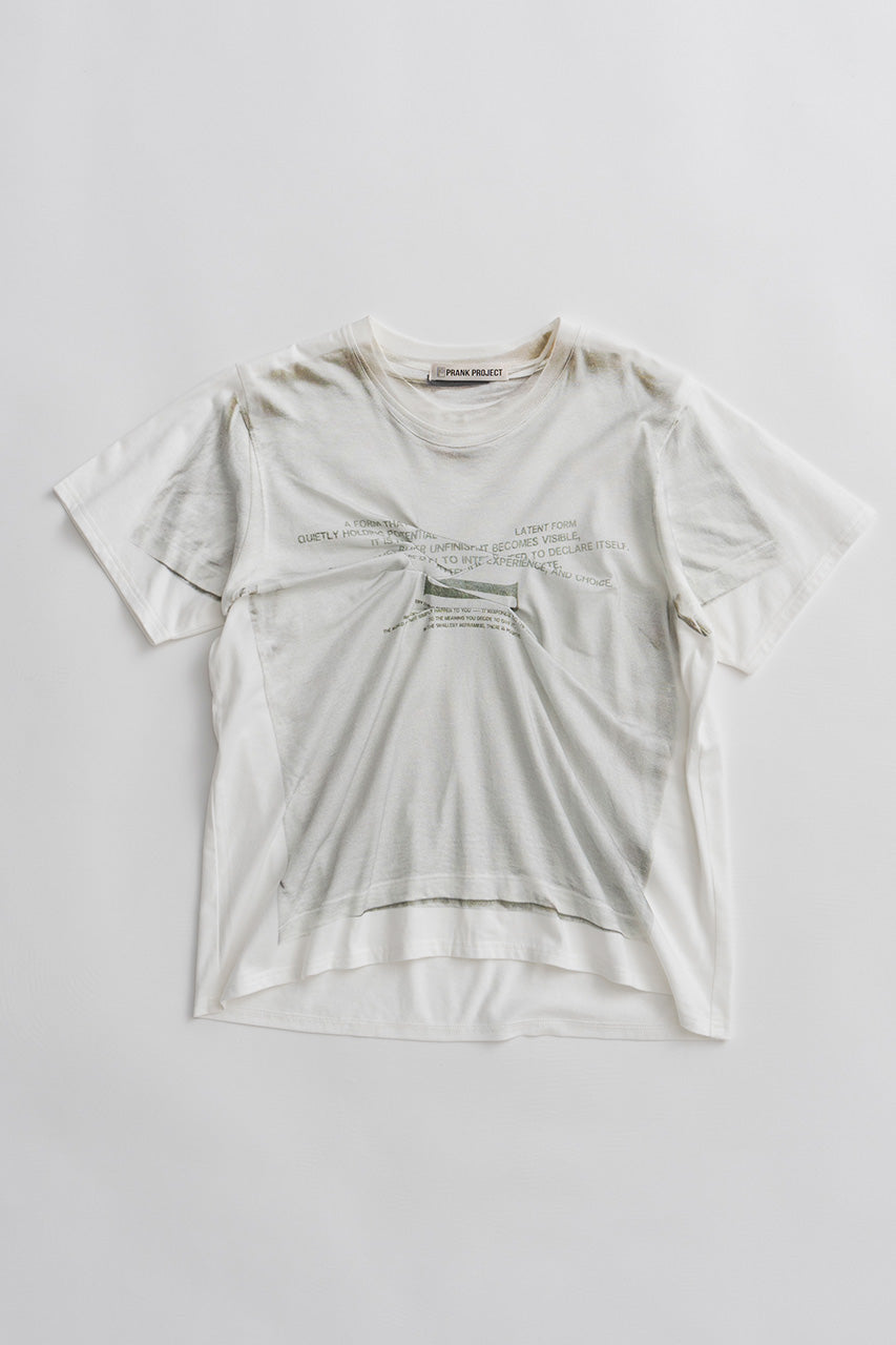 Fake Print Random Tack T-Shirt - 26SUMMER 2nd
