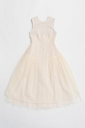 【25 SPRING PRE ORDER】Tulle layered panel dress