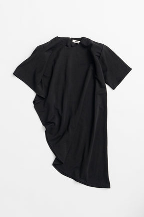 Shoulder Pad Asymmetrical Cape T-Shirt