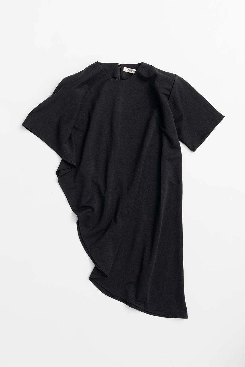 Shoulder Pad Asymmetrical Cape T-Shirt