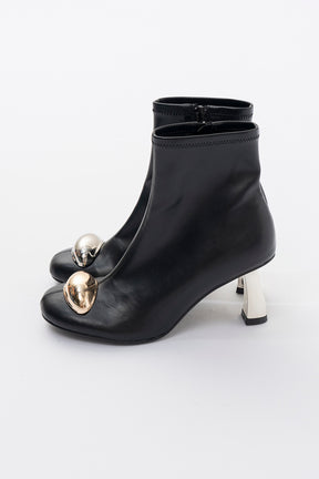 Metal Heel Stretch Short Boots - 2025 WINTER