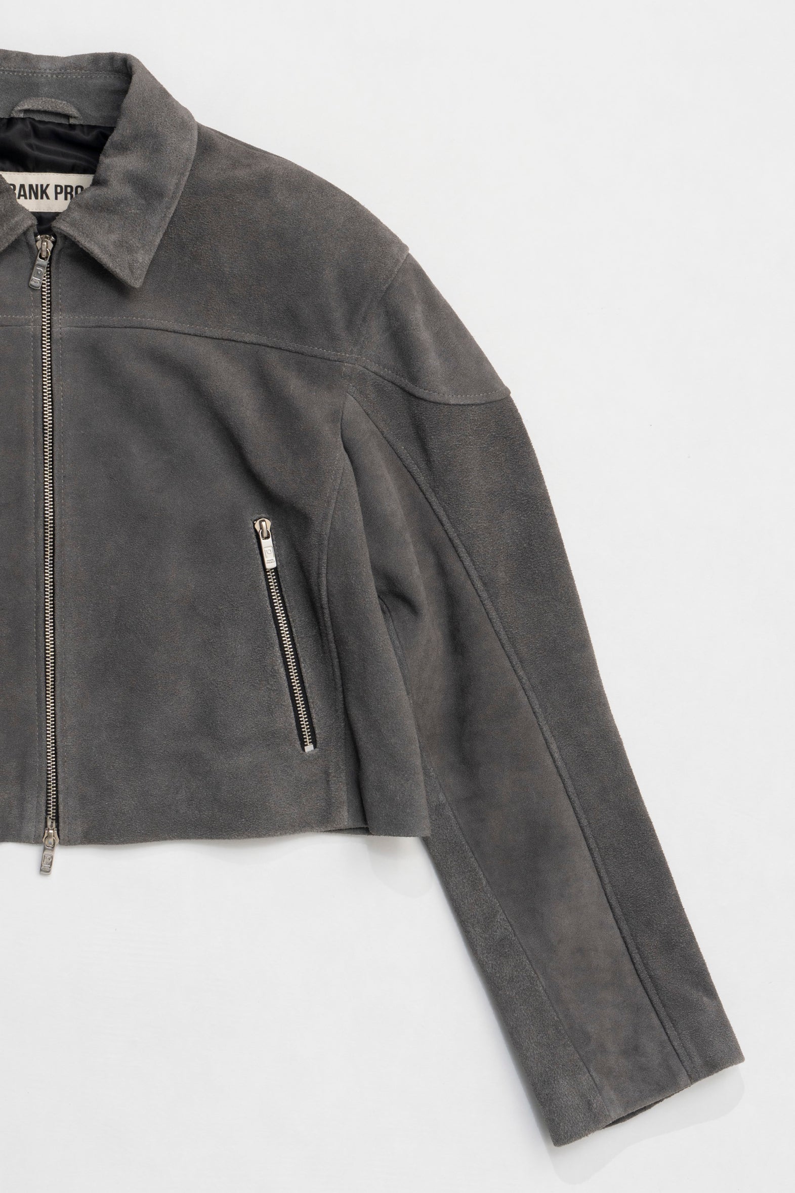 【25 SPRING PRE ORDER】Suede Cropped Moto Jacket