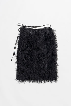 Sheer Feather Wrap Skirt - 2026 SPRING