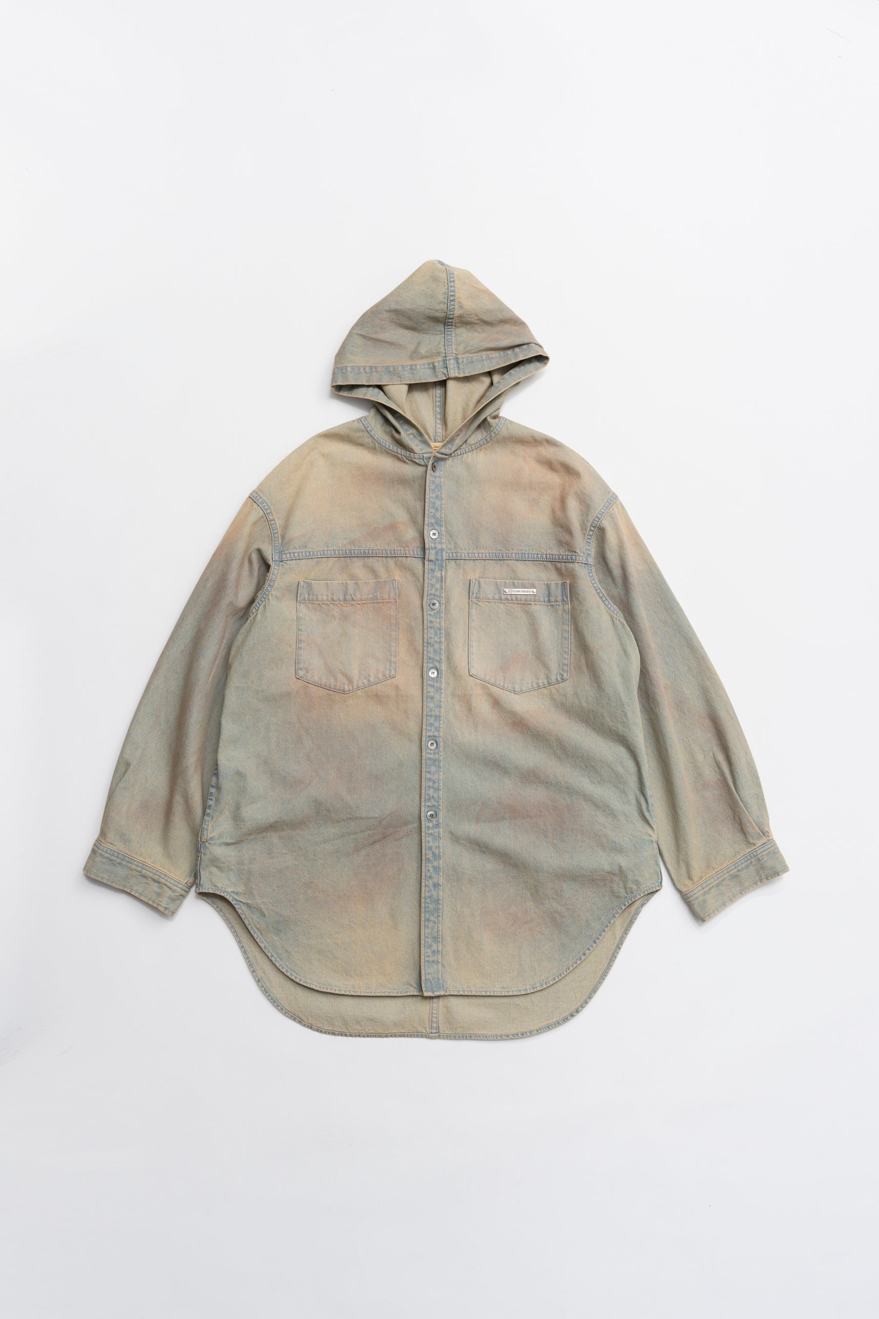 Denim Hooded Shirt - 2026 SPRING