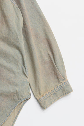 Denim Hooded Shirt - 2026 SPRING