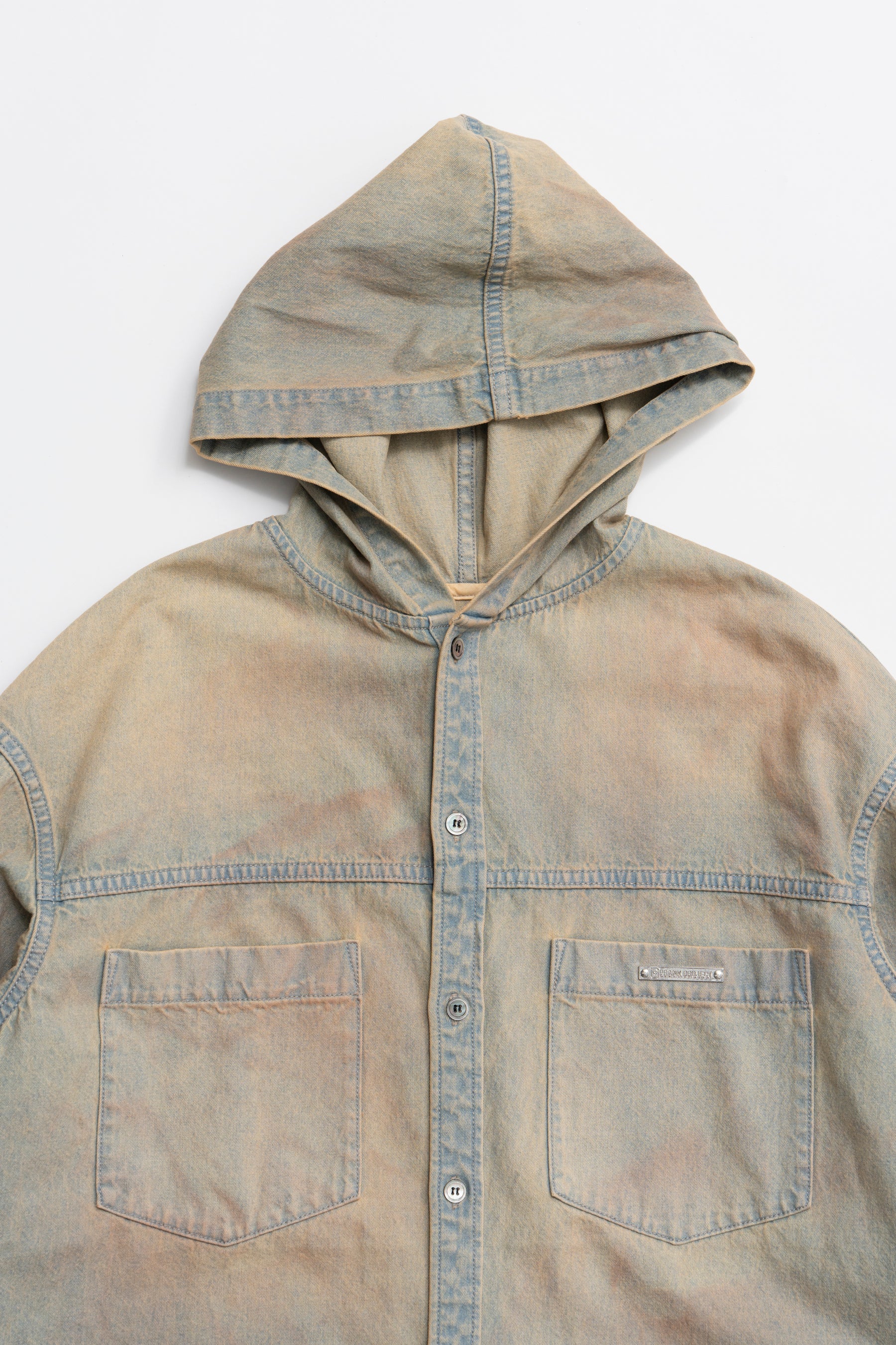 Denim Hooded Shirt - 2026 SPRING