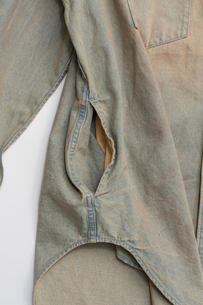 Denim Hooded Shirt - 2026 SPRING