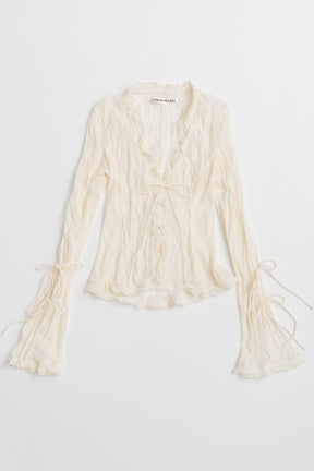 Sheer Dot Slim Shirt - PRE ORDER