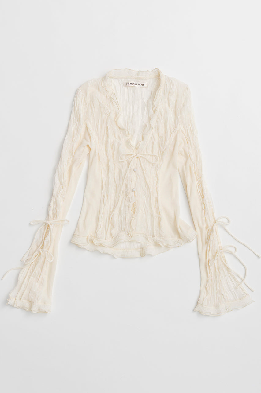 Sheer Dot Slim Shirt - PRE ORDER
