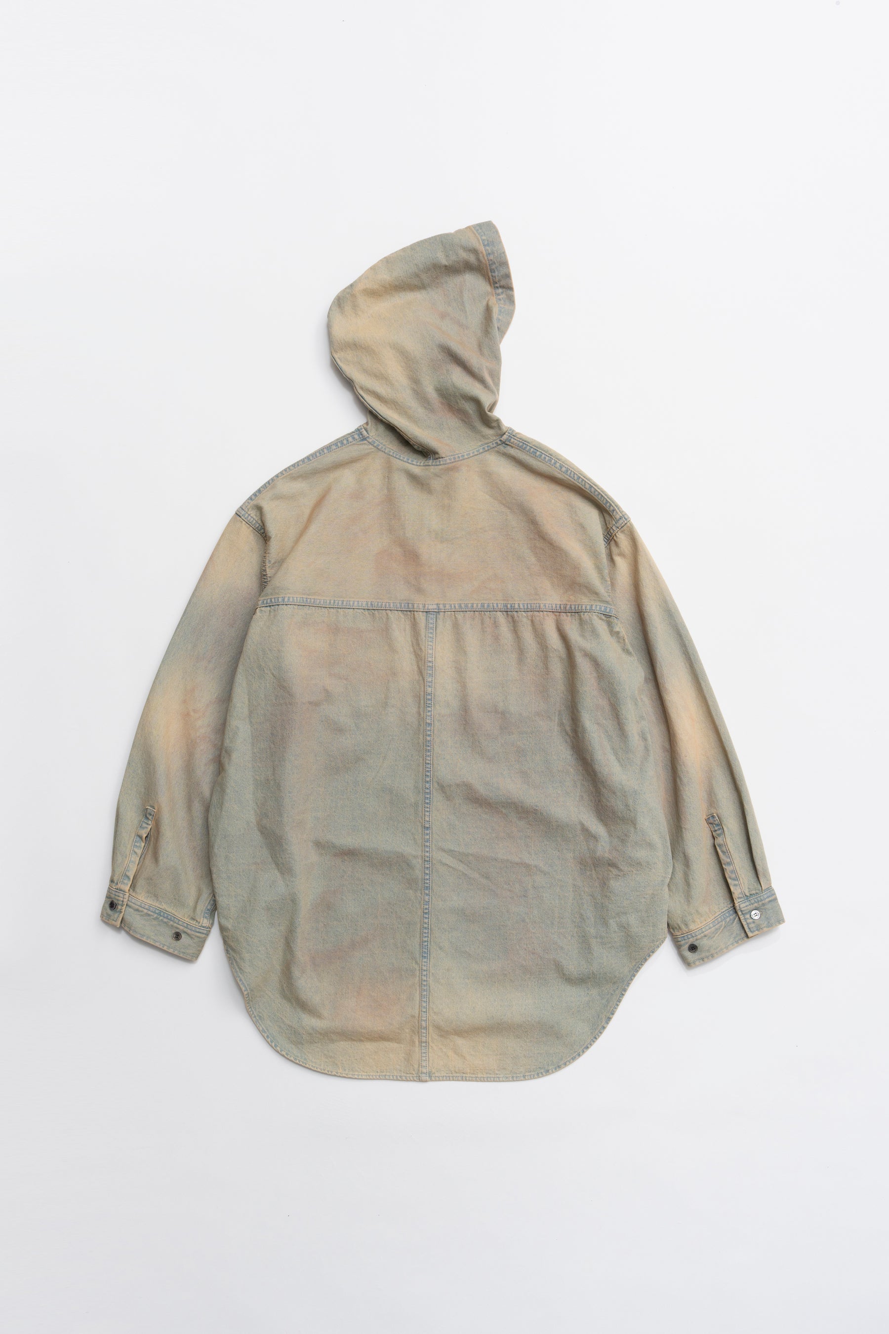 Denim Hooded Shirt - 2026 SPRING