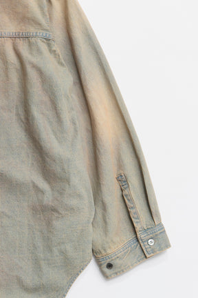 Denim Hooded Shirt - 2026 SPRING