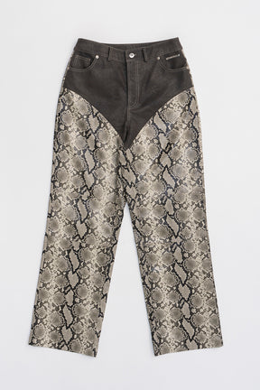 [24Autumn PRE ORDER] Multi Fabric Faux Leather Pants