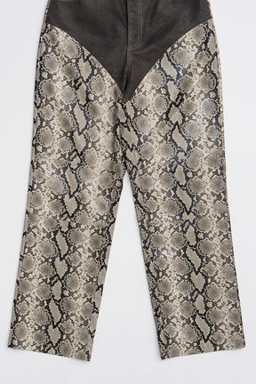 [24Autumn PRE ORDER] Multi Fabric Faux Leather Pants