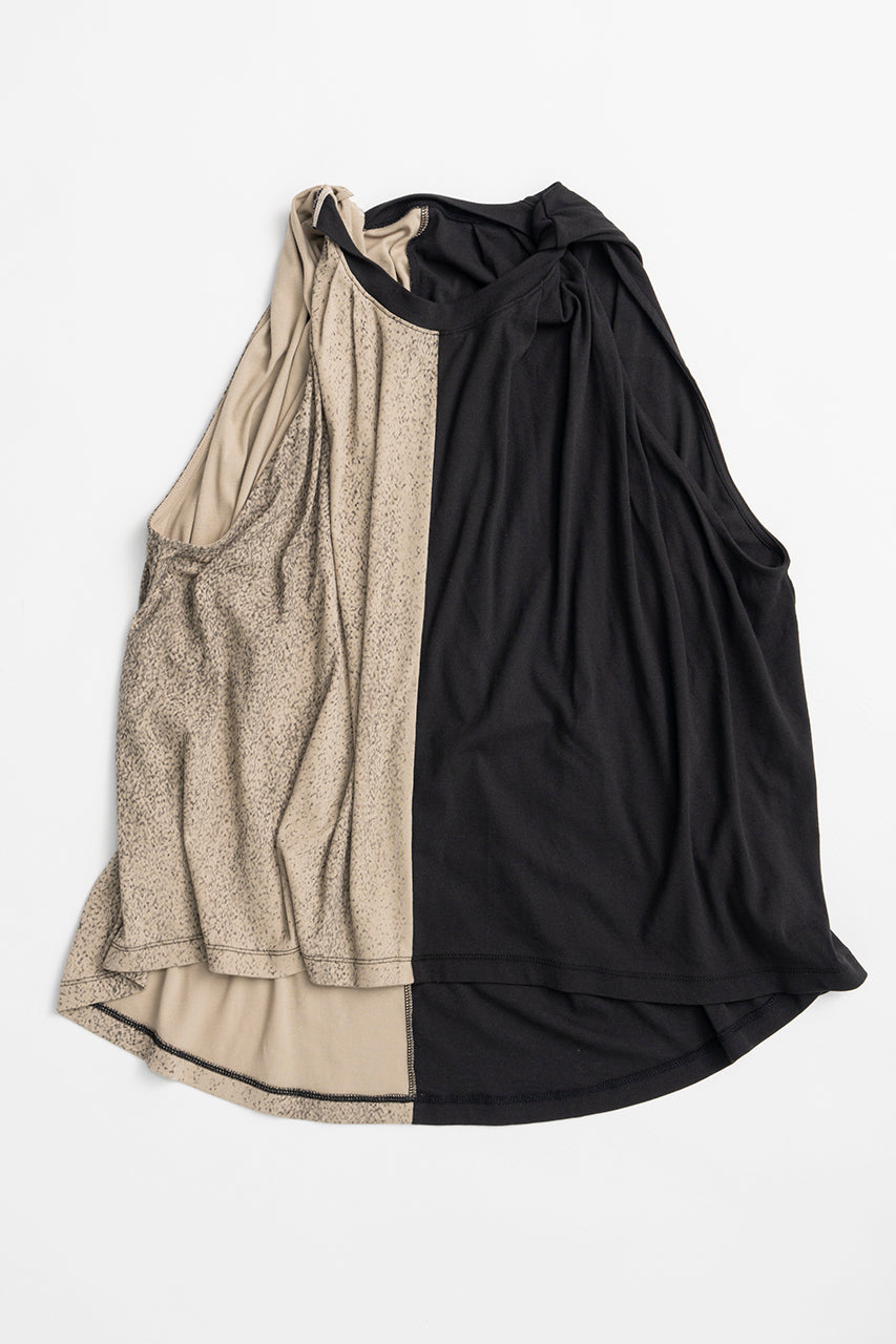 Half Print Twist Top