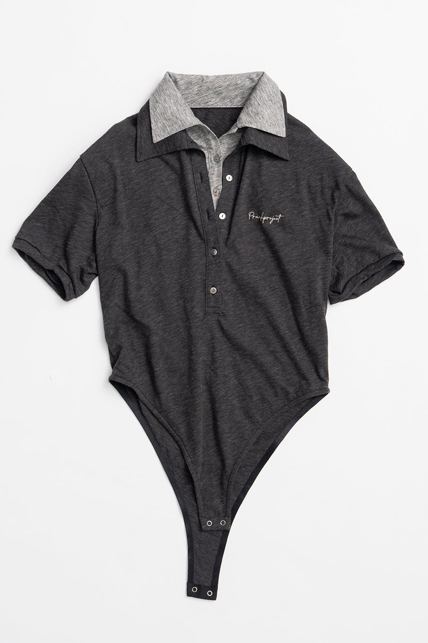 Double Collar Polo Bodysuit