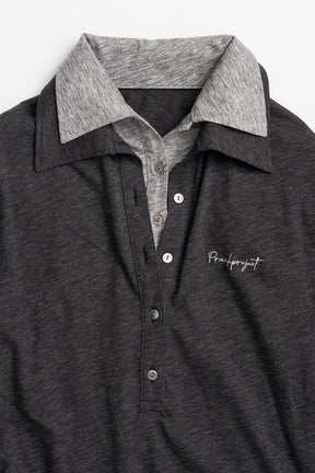 Double Collar Polo Bodysuit