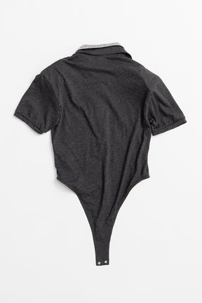 Double Collar Polo Bodysuit
