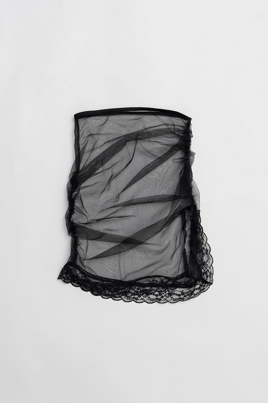 Tulle Skirt Layered Denim - 2026 SPRING