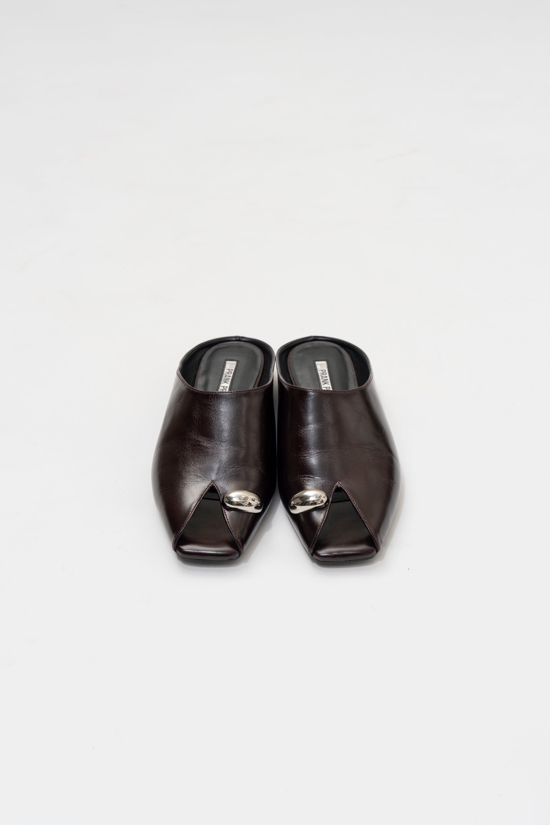 Open-Toe Metal Flat Mules - 2026 SPRING