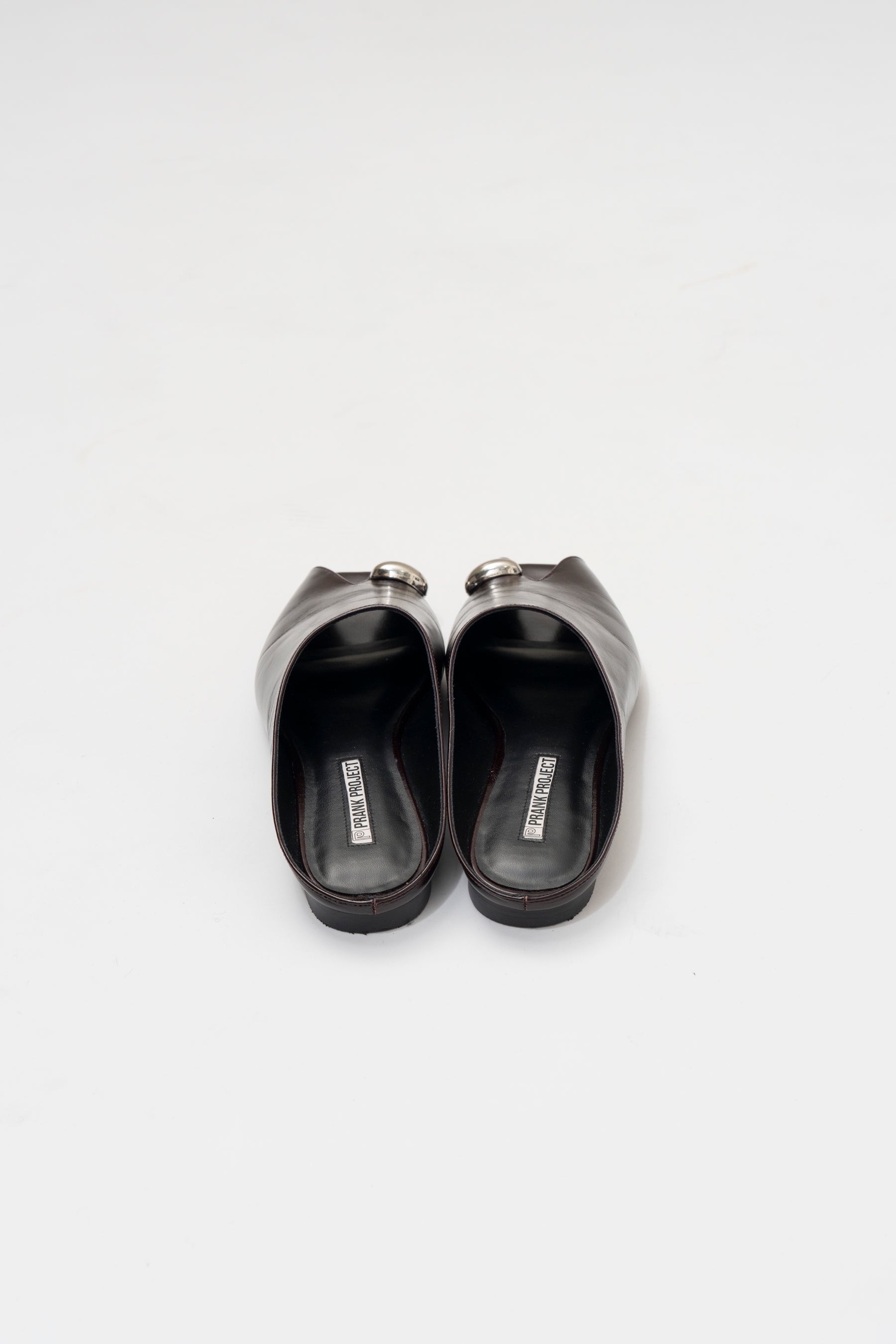 Open-Toe Metal Flat Mules - 2026 SPRING