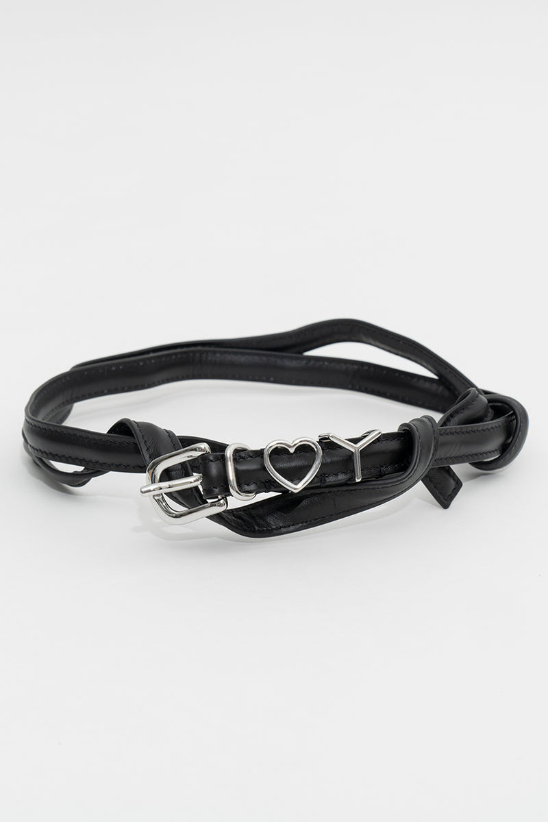 SALE】Wire Skinny Y Heart Belt 15 mm