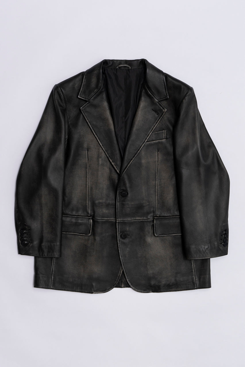 Rub Off SHEEP Leather Tailored Jacket