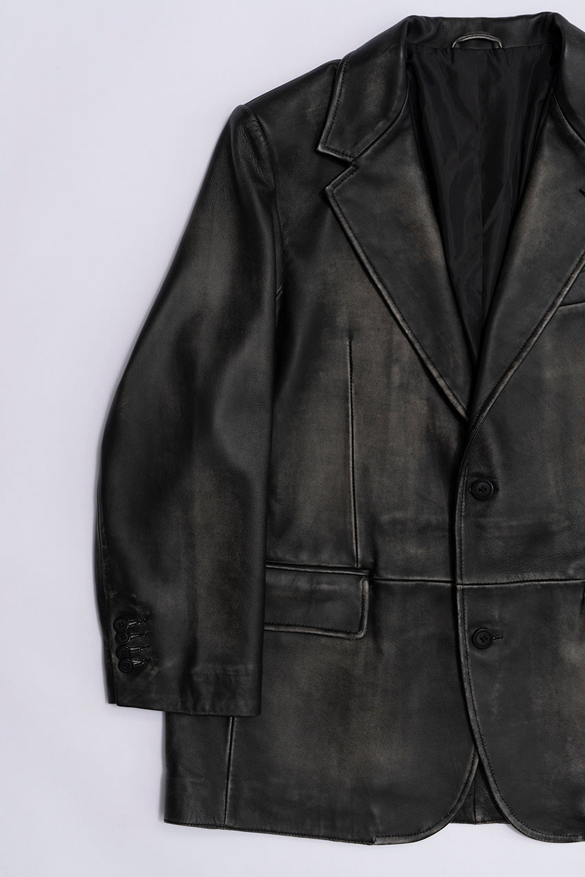 Rub Off SHEEP Leather Tailored Jacket