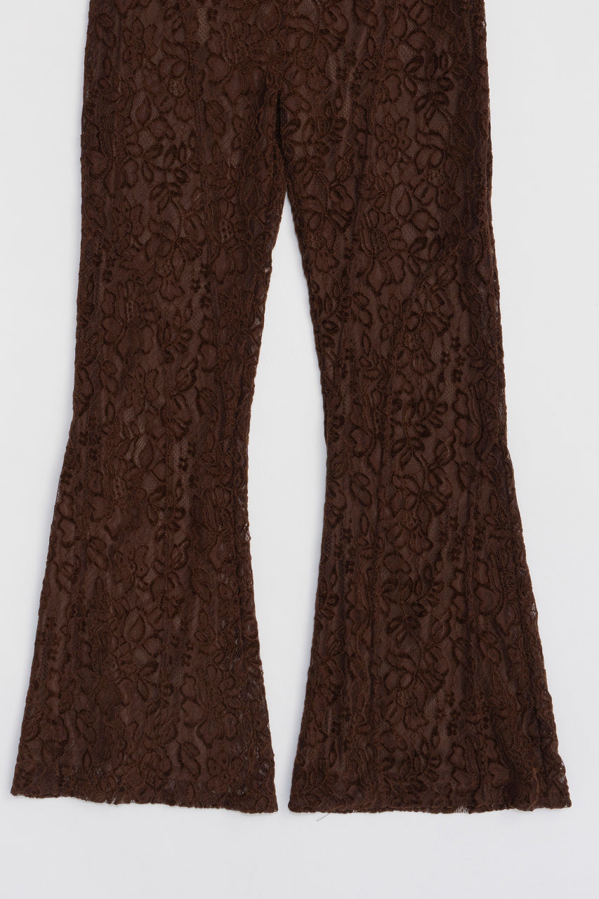 Mole Lace Wrap Slim Flare Pants