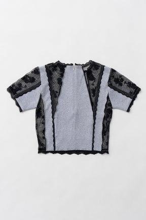 【25 SPRING PRE ORDER】Lace And Ribbed Top