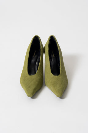 Pony Hair Curve Wedge Pumps - 2026AUTUMN